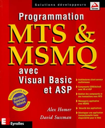 Stock image for Programmation MTS et MSMQ avec Visual Basic et ASP for sale by Ammareal