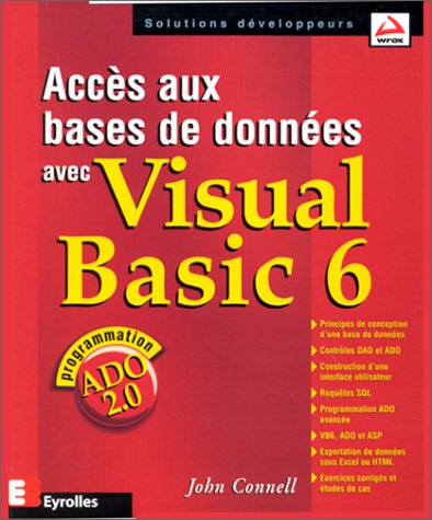 Beispielbild fr Accs aux bases de donnes avec Visual Basic 6 zum Verkauf von Ammareal