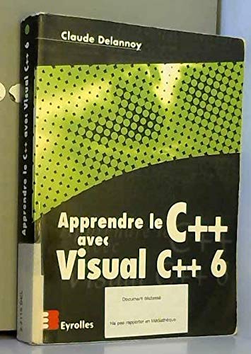 Beispielbild fr Apprendre le C++ sous Visual C++ zum Verkauf von Ammareal