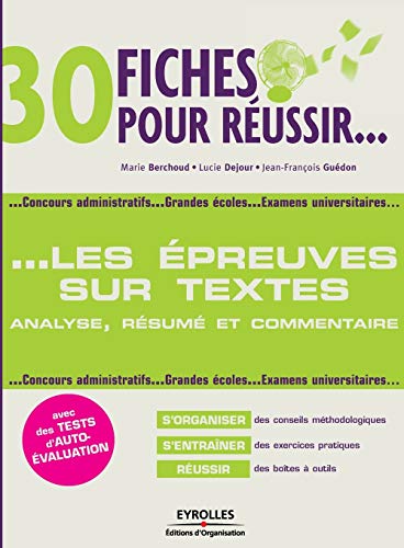 Stock image for 30 Fiches pour reussir:Les epreuves sur texte for sale by Chiron Media