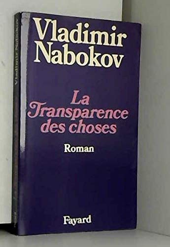 La transparence des choses (9782213003818) by Nabokov Vladimir