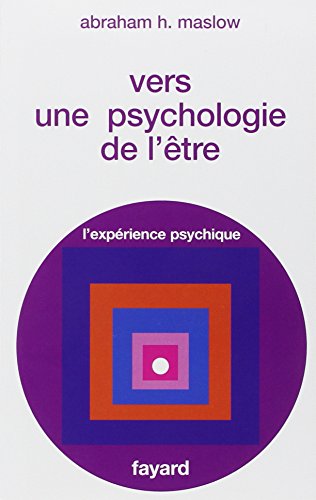 Imagen de archivo de Vers Une Psychologie De L'tre a la venta por RECYCLIVRE