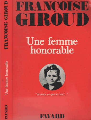 Beispielbild fr Une femme honorable (French Edition) zum Verkauf von Better World Books