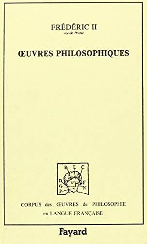 Stock image for Oeuvres philosophiques for sale by Librairie de l'Avenue - Henri  Veyrier