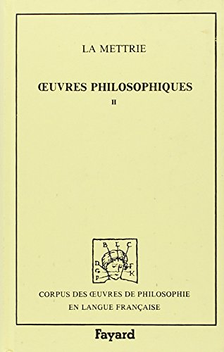 Beispielbild fr Oeuvres Philosophiques. Vol. 2 zum Verkauf von RECYCLIVRE