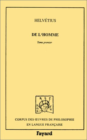 9782213020426: De l'homme: Tome 1