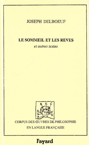 9782213031002: Sommeil et les rves, et autres textes (Le) (1885)