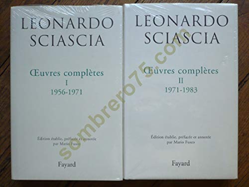 Oeuvres complÃ¨tes II 1971-1983 (9782213597546) by Sciascia, Leonardo