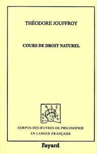 9782213602509: Cours de droit naturel profess  la Facult des lettres de Paris, 1834-1835