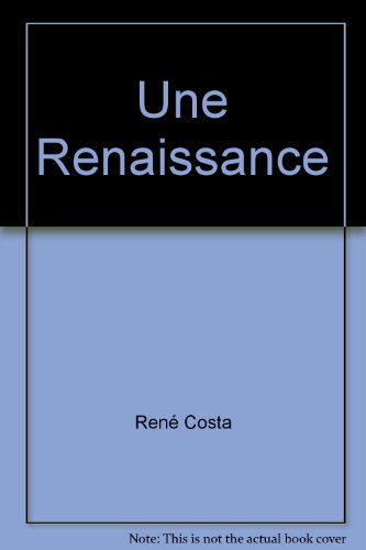 Stock image for Une Renaissance for sale by Librairie Th  la page