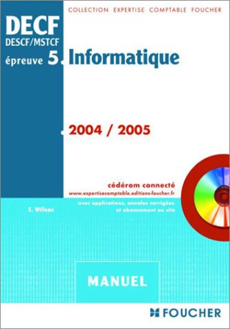 Beispielbild fr DECF preuve, numro 5 : Informatique (manuel) zum Verkauf von Ammareal