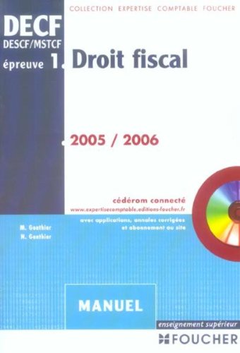 Stock image for Droit fiscal DECF preuve n 1 : Manuel (1Cdrom) for sale by medimops