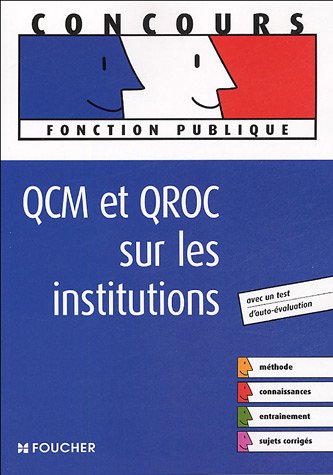 Imagen de archivo de QCM et QROC sur les institutions a la venta por medimops