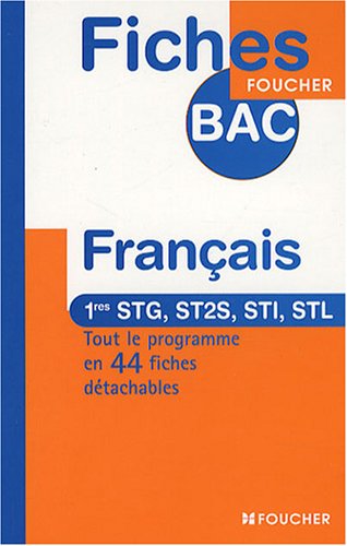 Beispielbild fr Franais 1e STG, ST2S, STI, STL (Ancienne Edition) zum Verkauf von Ammareal