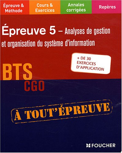 Imagen de archivo de preuve 5 ; analyses de gestion et organisation du systme d'information a la venta por Chapitre.com : livres et presse ancienne