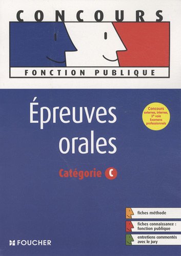 Beispielbild fr Epreuves orales catgorie C zum Verkauf von Ammareal
