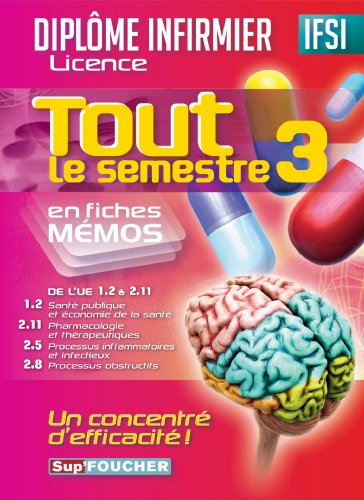 Stock image for Tout le semestre 3 en fiches mmos - DEI: Diplme d'Etat infirmier for sale by Ammareal