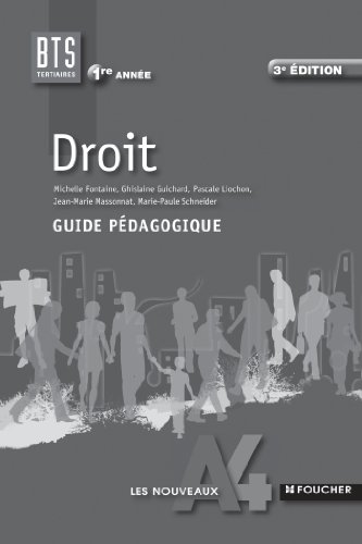 Stock image for Les Nouveaux A4 Foucher Droit 1re anne BTS Guide pdagogique for sale by medimops