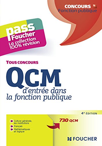 Beispielbild fr Pass'Foucher - QCM d'entre dans la fonction publique - 4e dition zum Verkauf von Ammareal