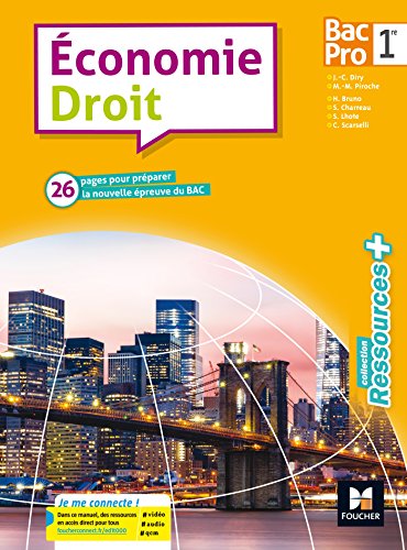 Stock image for Ressources plus - ECONOMIE-DROIT 1re Bac Pro - d. 2017 - Manuel lve for sale by Ammareal