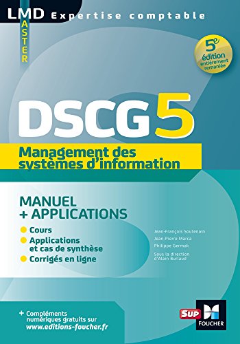 Beispielbild fr DSCG 5 - Management des systmes d'information Manuel et applications 5e dition zum Verkauf von Ammareal