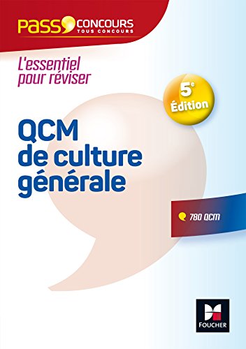 Stock image for Pass'Concours - QCM de culture gnrale - Tous concours - Entrainement et rvision for sale by medimops