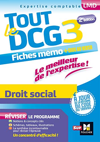 Stock image for Tout le DCG 3 - Droit social - Entrainement et rvision - 2me dition for sale by Ammareal