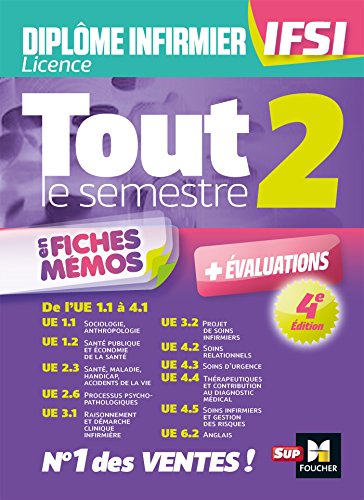 Stock image for Tout le semestre 2 en fiches mmos - Diplme infirmier - DEI IFSI- 4 ed - Rvision et entrainement for sale by Ammareal