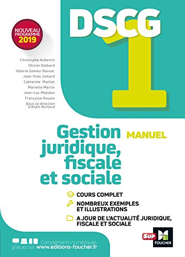Beispielbild fr DSCG 1 - Gestion juridique fiscale et sociale - Manuel et applications zum Verkauf von Ammareal