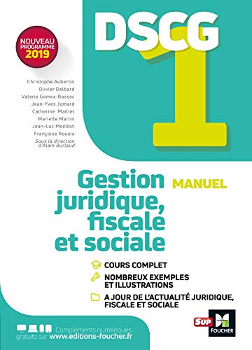 9782216152834: DSCG 1 - Gestion juridique fiscale et sociale - Manuel et applications