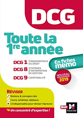 Beispielbild fr DCG : Toute la 1re anne du DCG 1, 8, 9 en fiches - Rvision zum Verkauf von Ammareal