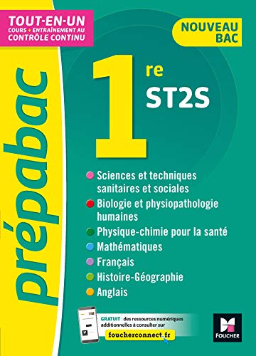Stock image for PREPABAC 1re ST2S -Bac 2022 - Toutes les matires - Cours et contrle continu for sale by Ammareal