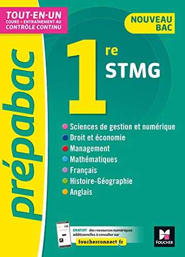 Imagen de archivo de PREPABAC 1re STMG -Bac 2022 - Toutes les matires - Cours et contrle continu a la venta por Ammareal