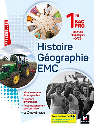 Stock image for Passerelles - HISTOIRE-GEOGRAPHIE-EMC 1re Bac Pro - Ed. 2020 - Livre lve for sale by Gallix