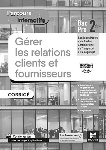 Stock image for Parcours interactifs - GERER LES RELATIONS CLIENTS FOURNISSEURS 2de Bac Pro GATL CORRIGE for sale by Gallix