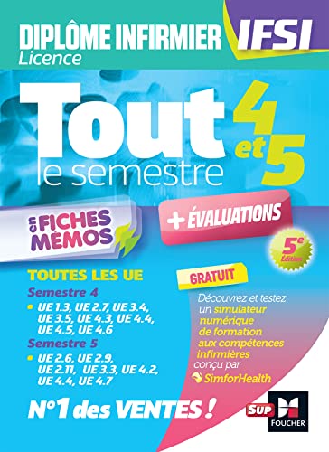Stock image for Tout le semestre 4 & 5 en fiches memos - DEI IFSI - 5e dition - Rvision et entranement for sale by Gallix