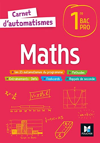 Beispielbild fr Carnet d'automatismes - MATHS - 1re Bac Pro - d. 2022 - Livre lve zum Verkauf von Buchpark