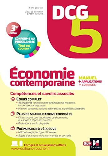 9782216165728: DCG 5 - Economie contemporaine - Manuel et applications - Edition 2022-2023: Manuel + applications