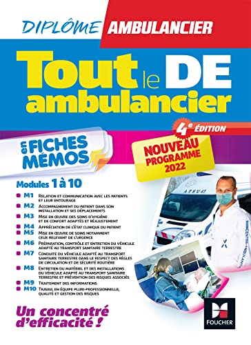 Beispielbild fr Tout le DE Ambulancier - Nouveau programme - DEA - Modules 1  10 en fiches mmos - Rvision 4e d zum Verkauf von Gallix