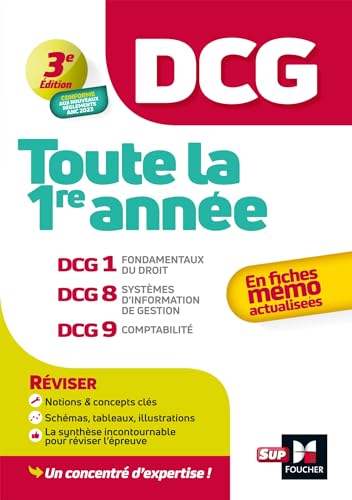 Beispielbild fr DCG - Toute la 1re anne du DCG 1, 8, 9 en fiches - 2024 - Rvision 2024-2025 zum Verkauf von Gallix