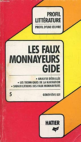 Stock image for Profil D'Une Oeuvre: Les Faux Monnayeurs Gide for sale by Wonder Book