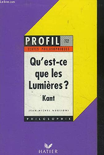 Imagen de archivo de Rponse a la question, "qu'est-ce que les lumieres ?" / kant. a la venta por medimops