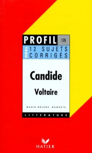 Beispielbild fr CANDIDE (1759), VOLTAIRE. Oral de franais, 12 sujets corrigs zum Verkauf von Ammareal