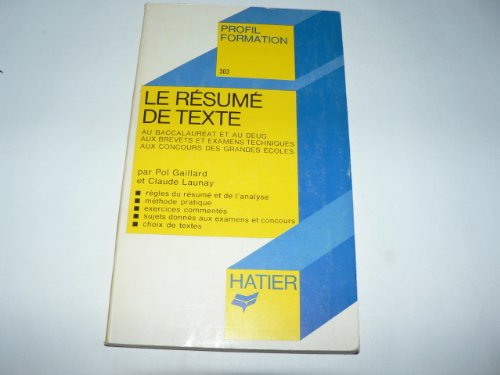 Le Résumé de texte