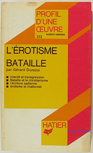 9782218029226: "L'rotisme", Bataille: Analyse critique