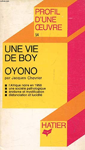 9782218033643: "une vie de boy", oyono / analyse critique
