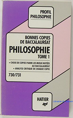 Beispielbild fr BONNES COPIES PHILOSOPHIE. Tome 1 zum Verkauf von medimops