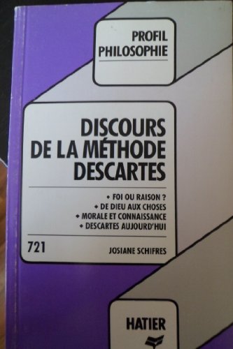 Beispielbild fr Profil d'Une Oeuvre: Descartes: Discours De La Methode zum Verkauf von AwesomeBooks