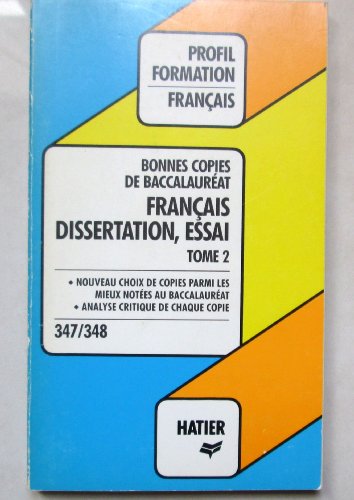 Beispielbild fr Bonnes copies de bac, franais. 2. Bonnes copies de bac, franais zum Verkauf von medimops