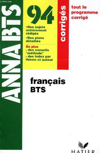 9782218070068: Annabts, 94, francais bts, corriges